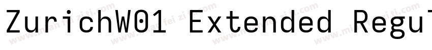 ZurichW01 Extended Regular字体转换